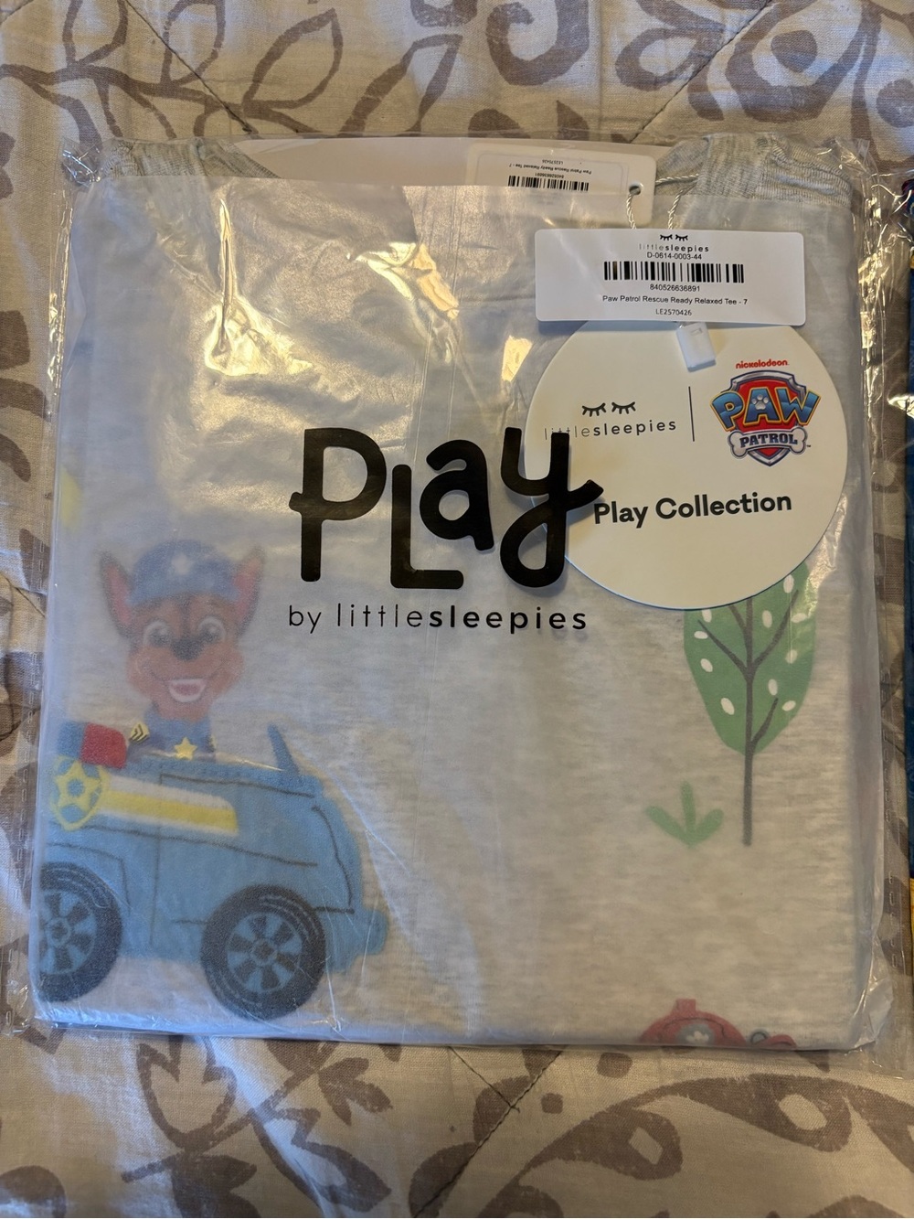 Little Sleepies Paw Patrol size 7 NWT